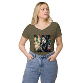 Breathing Life Into Music Women’s Fitted V-neck T-shirt - Beyond T-shirts